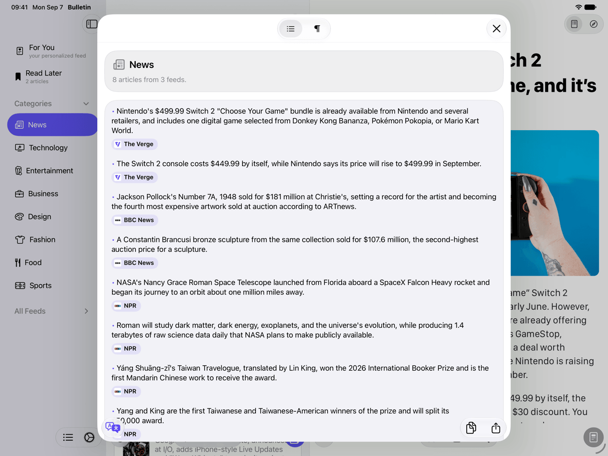 Bulletin iPad screenshot 5